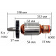 Якір (ротор)  дискової пилки Makita LS1212  оригінал 516738-2(196*54 8-з ліво конус)