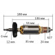 Якорь болгарка Makita 9566C оригинал 515208-8 (188*35 посадка 6мм)