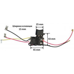 Кнопка шуруповерта Makita DF347D оригінал 638887-6