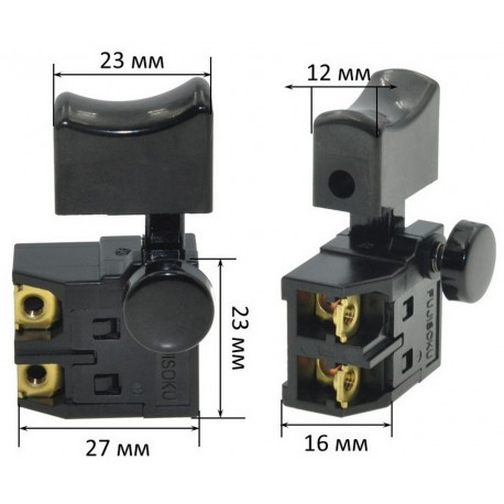 Кнопка SGEL115CDY-6 шліфувальної машини Makita 2107 FK оригінал 651284-9