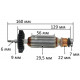 Якорь болгарка Makita GA4030 / GA5030 / GA4530 оригинал 517649-4 (160*29,5 резьба 6мм) 