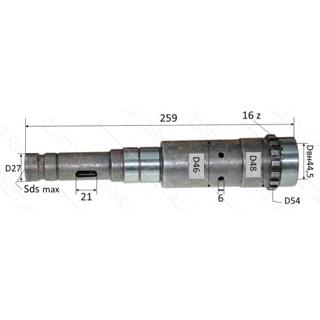 Ствол перфоратора Makita HR4500C аналог 324064-3