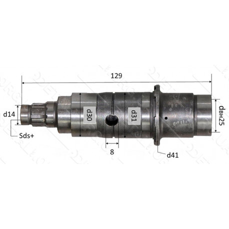 Ствол перфоратора Makita 2450 съемный (голый) аналог 153696-7