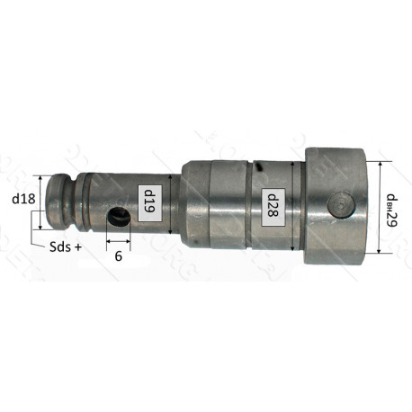 Ствол перфоратора Makita 3000 (dвн - 10, d19*28*37 h101)