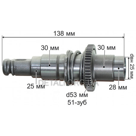 Ствол перфоратора Makita 2470 в сборе аналог ( с бойком ) 158574-6