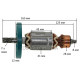 Якір відбійного молотка Makita HM 0810 / Титан PM1315 (165*41 7-з / ліво) аналог 516148-3