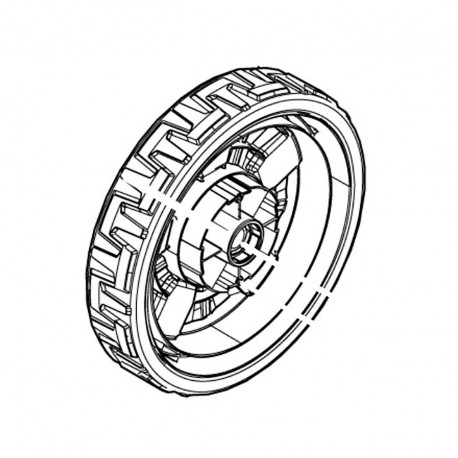 Колесо приводу 230 DLM481/DLM539 Makita оригінал 141F63-4