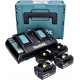 Набор аккумуляторов LXT (BL1840Bx4, DC18RD, Makpac3) Makita (Макита) оригинал 197503-4