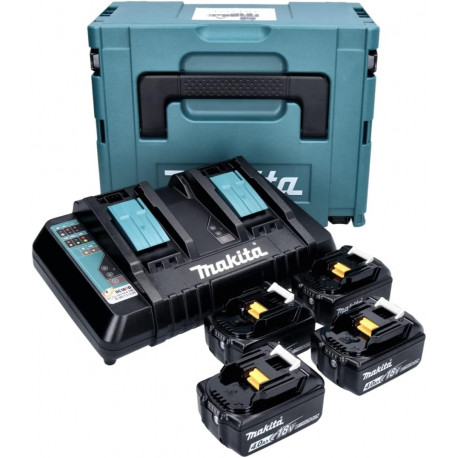 Набор аккумуляторов LXT (BL1840Bx4, DC18RD, Makpac3) Makita (Макита) оригинал 197503-4
