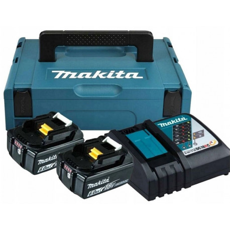 Набор аккумуляторов LXT (BL1860Bx2, DC18RC, Makpac) Makita (Макита) оригинал 198116-4