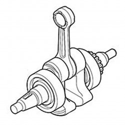 Коленвал в сборе PM7650/1 Makita оригинал 126576-0