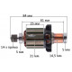 Якір акумуляторного шуруповерта Makita BDF454/BHP454 у зборі (31*84 14-з прямо) оригінал 619230-8