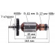 Якорь дисковой пилы Maktec/Makita M5802/MT582 (163*41 7-з право) оригинал 510167-1