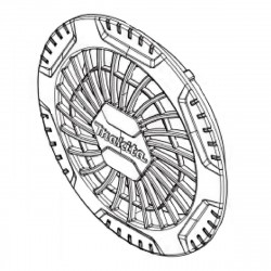 Крышка вентилятора DFJ206 / 207/304/305/405/407 Makita (Макита) оригинал 457873-6