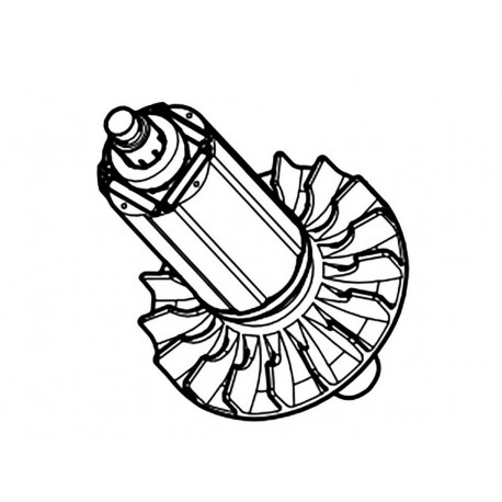 Якорь угловой шлифмашины 220-240В Makita GA5080R оригинал 511A19-5
