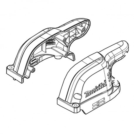 Корпус 183N85-6 в сборе аккумуляторного кустореза Makita DUN500WZ оригинал