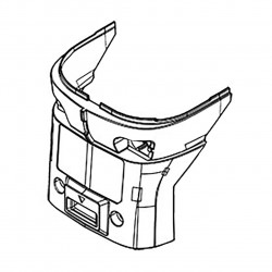 Крышка 140W55-2 корпуса двигателя аккумуляторного перфоратора Makita HR005G оригинал