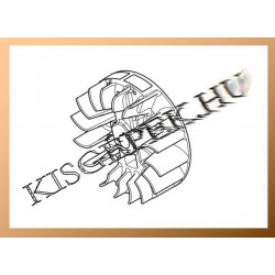 Маховик EM3400U, L Makita (Макита) оригинал 319137-5