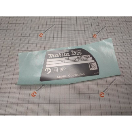 Фірмова табличка з основними характеристиками 4329 Makita (Макита) оригінал 863970-2