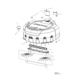 Корпус DRC200 верхня частина Makita оригінал SH00000185