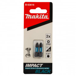Бита PH2 25 мм Impact Black 2 шт. B-63616 Makita оригинал