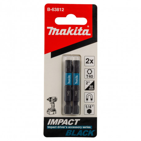 Бита T40 50 мм Impact Black 2 шт. B-63812 Makita оригинал