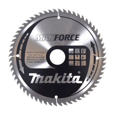 Диск пильный по древесине MAKForce 190x30 мм 60Т B-32390 Makita оригинал