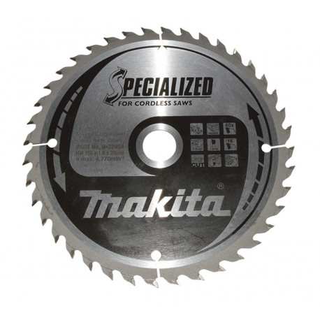 Диск пильный по древесине для акум. пыль SPECIALIZED 165x20 мм 40T B-32954 Makita оригинал