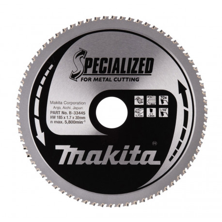 Диск пильный по металлу SPECIALIZED 185x30 мм 70T B-33445 Makita оригинал
