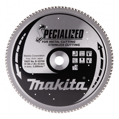 Диск пильный по нерж.стали SPECIALIZED 305x25.4 мм 100T B-33750 Makita оригинал