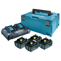 Набор аккумуляторов LXT (4 x BL1850B, DC18RD, Makpac) MKP3PT184 Makita оригинал