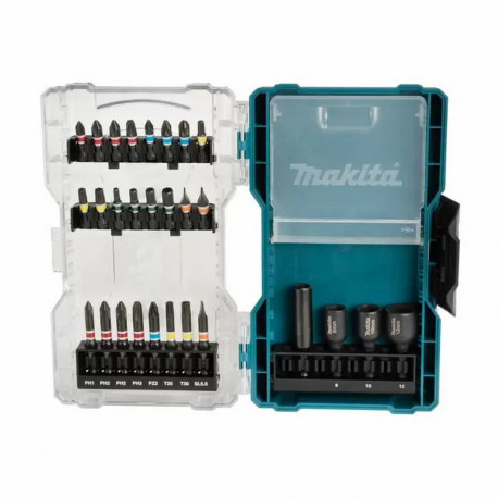 Набор из 28 бит и торцевых головок в кейсе E-07048 Makita оригинал