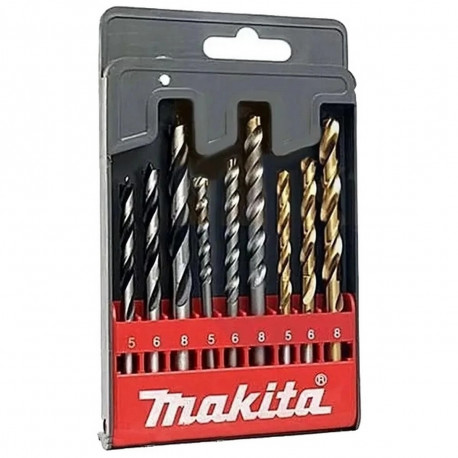 Набор сверл дерево+металл+бетон 9 шт. D-30069 Makita оригинал