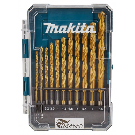 Набор сверл по металлу HSS-TiN 13 шт. D-72855 Makita оригинал