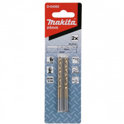 Сверло по металлу HSS-TiN 4х75, 2 шт D-64060 Makita оригинал