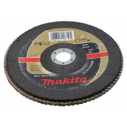 Диск шліфувальний пелюстковий 180*22мм, зерно К60 цирконій Makita оригинал P-65589