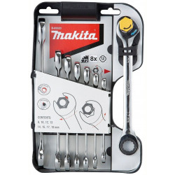 Набор ключей с трещотки 9 шт. (8,10,12,13,14,15,17,19 мм) Makita (Макита) оригинал B-65523