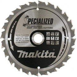 Диск пильный по дереву с гвоздями SPECIALIZED 165x20 мм 24T Makita (Макита) оригинал B-09391