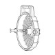 Задняя крышка корпуса Makita (Макита) оригинал TE00000363