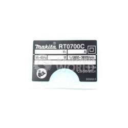 Шильд інструменту RT0700C Makita оригінал 869668-9
