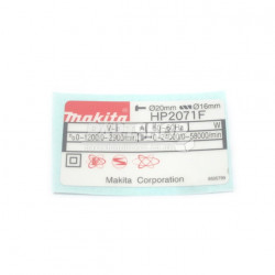 Фірмова табличка з основними характеристиками HP Makita (Макита) оригінал 850579-9