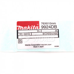 Фірмова табличка з основними характеристиками 99 Makita (Макита) оригінал 862386-8