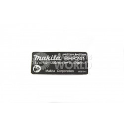 Идентификационная этикетка BHR241 20mm Makita (Макита) оригинал 865819-2