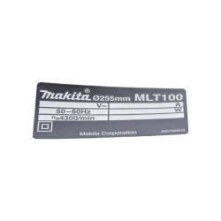 Фірмова табличка з основними характеристиками BTL0 Makita (Макита) оригінал JM27080019