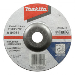 Шліфувальний диск по металу 150x6 36P Makita (Макита) оригинал A-84981