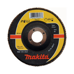 Пелюстковий шліфувальний диск 150х22,23 К60, цирконій Makita (Макита) оригинал P-65545