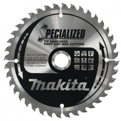 Диск пильный по дереву с гвоздями SPECIALIZED 165x20 мм 40T Makita (Макита) оригинал B-09472