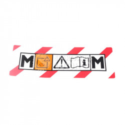 Етикетка M 130X44 PVC Makita (Макита) оригинал W107401291