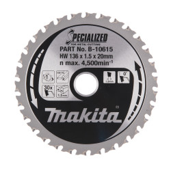 Диск пиляльний по металу SPECIALIZED 136х20 мм 30Т Makita (Макита) оригинал B-10615
