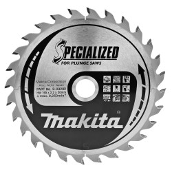 Диск пильный по дереву для погружных пыль SPECIALIZED 165x20 мм 28T Makita (Макита) оригинал B-09